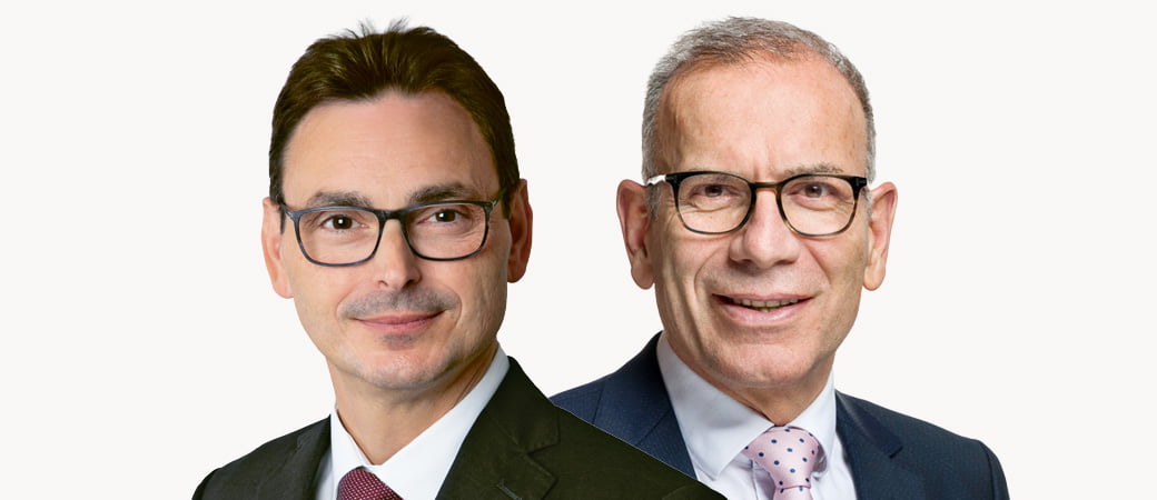 Portraitbild mit zwei Personen, Hannes Germann und Raffaele De Rosa