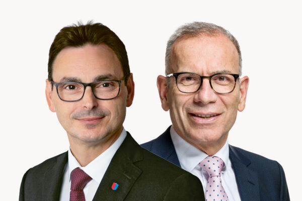 Portraitbild mit 2 Personen, Raffaele De Rosa und Hannes Germann